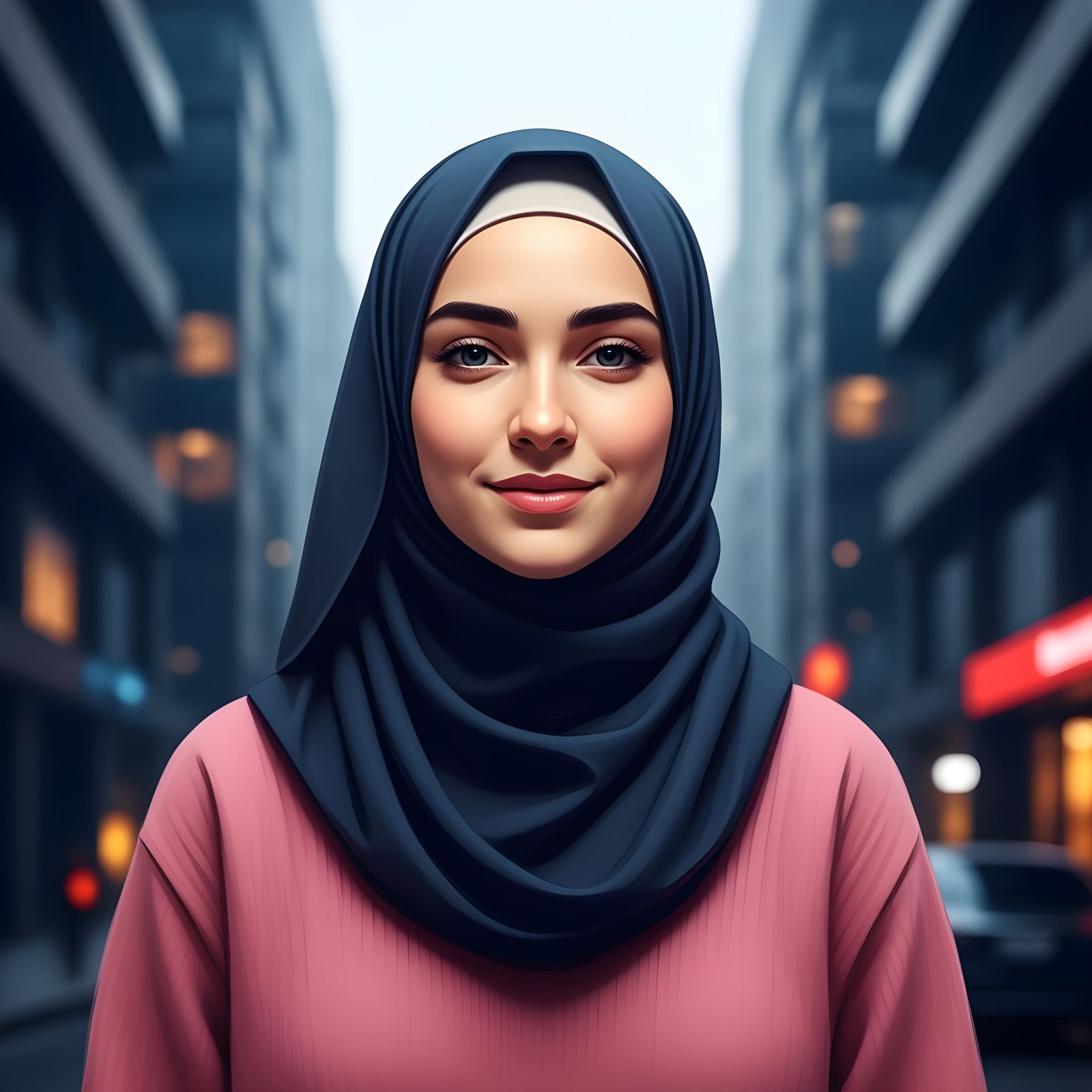 Beautiful Irish Woman in Hijab Portrait
