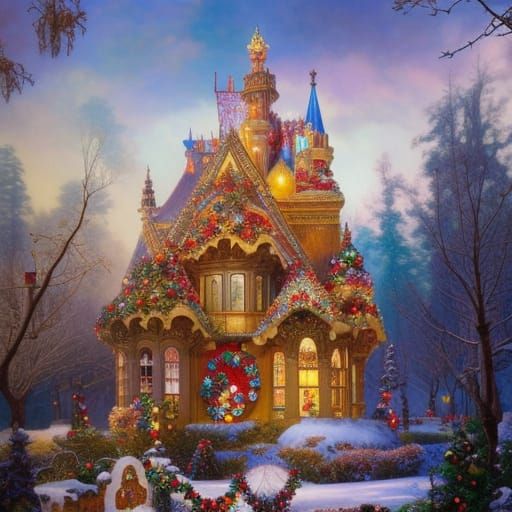 Gingerbread Castle in Art Nouveau Style