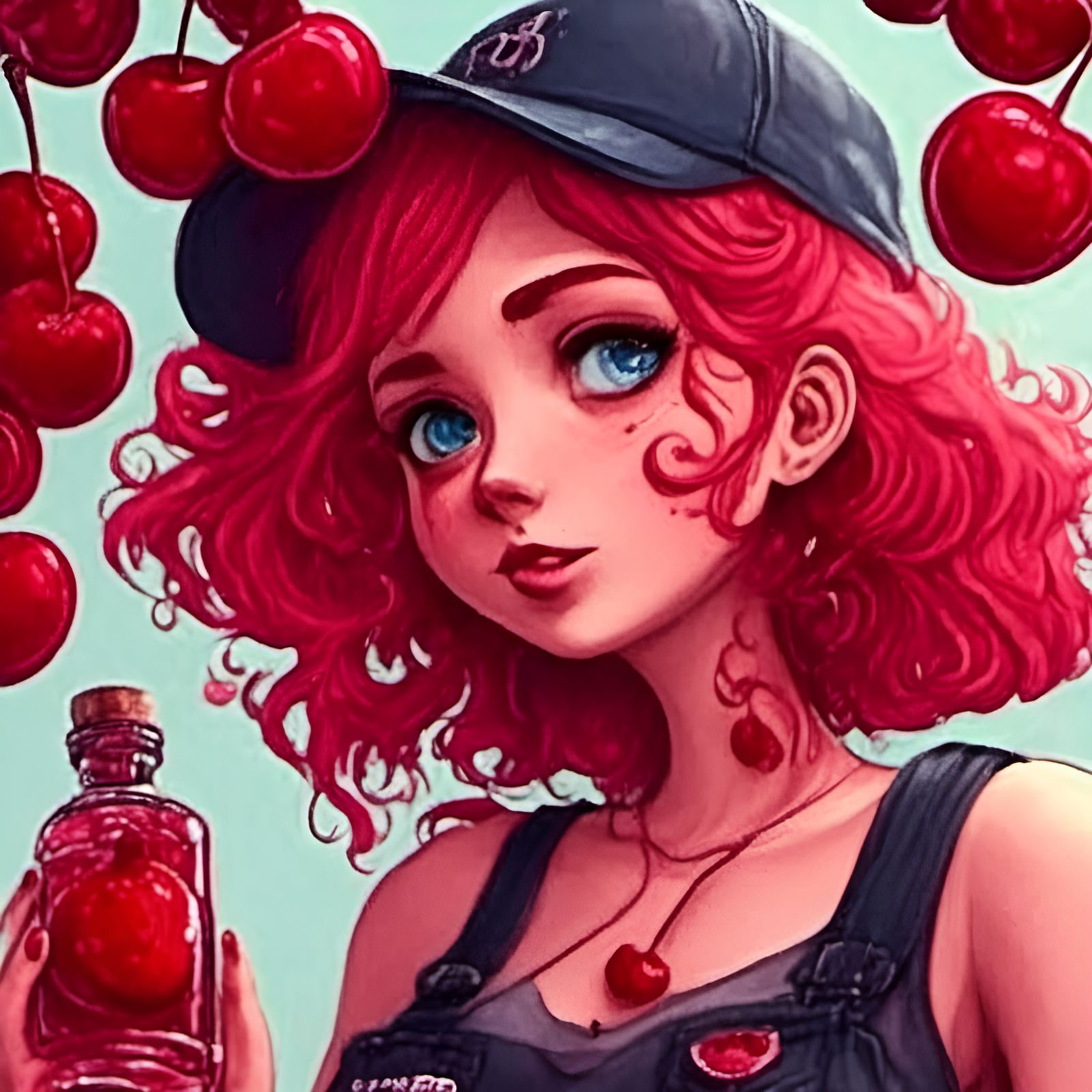 Alluring Cherry Bounce Girl in Distillery