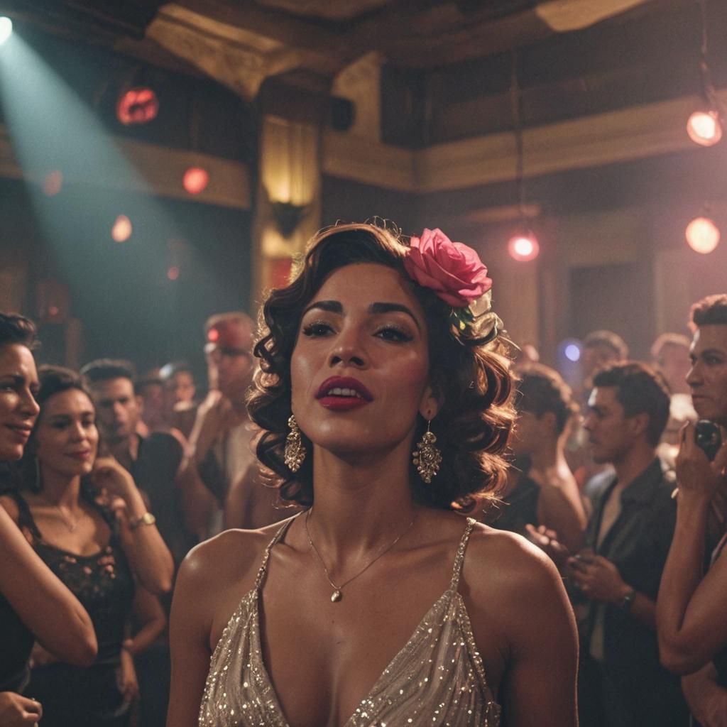 Cuban Nightclub Singer in Havana, Cinematic 4K