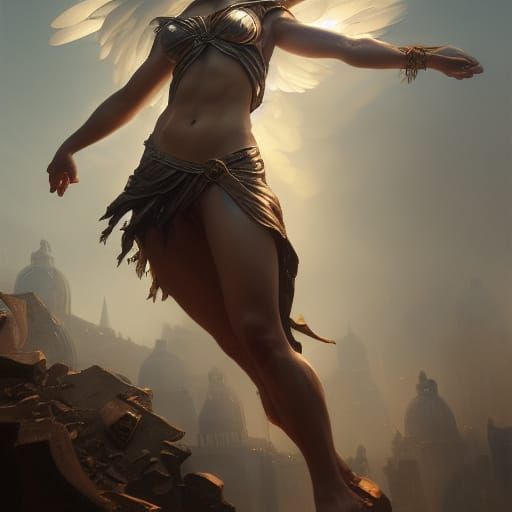 Steel Greek Goddess of Love: Dark Fantasy Art