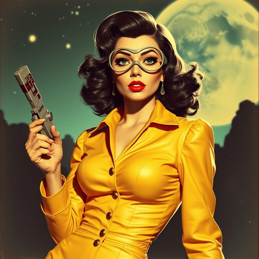 Retro-Futuristic Sci-Fi Goddess
