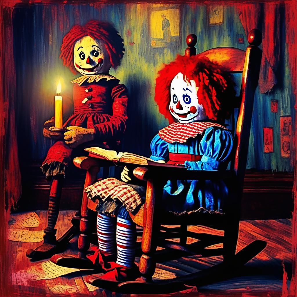 Macabre Dolls in Gothic Fauvist Setting