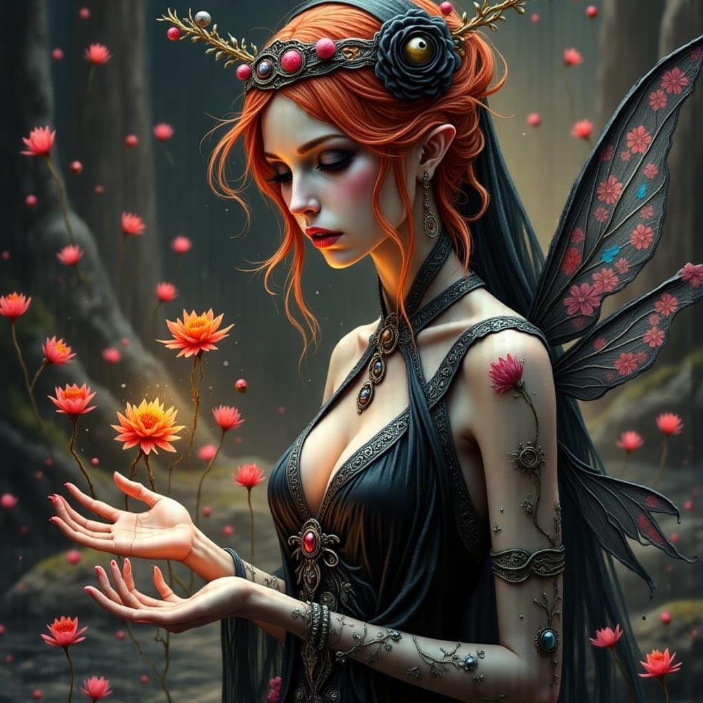 Fairy Witch Summons Spirit: 3D Anime Art