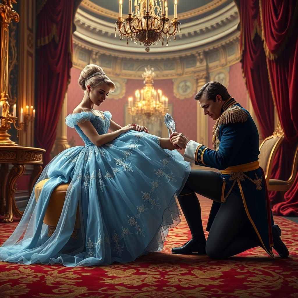Princess Cinderella's Magical Glass Slipper Moment