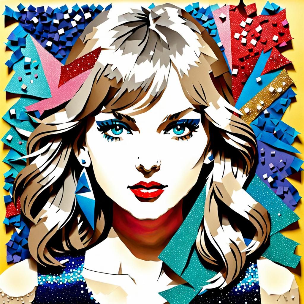 Colorful Torn Paper Construction Paper Art