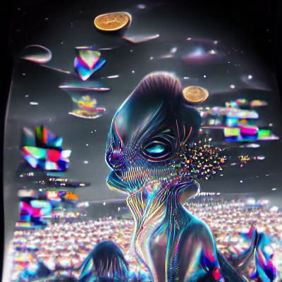 Cosmic Astral Alien Horde by Pablo Amaringo