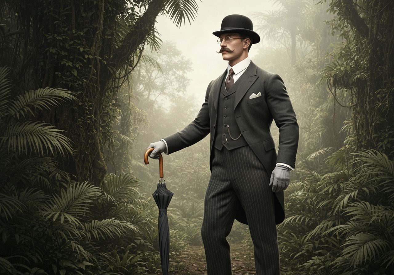 Edwardian Gentleman Explorer at Jungle Edge
