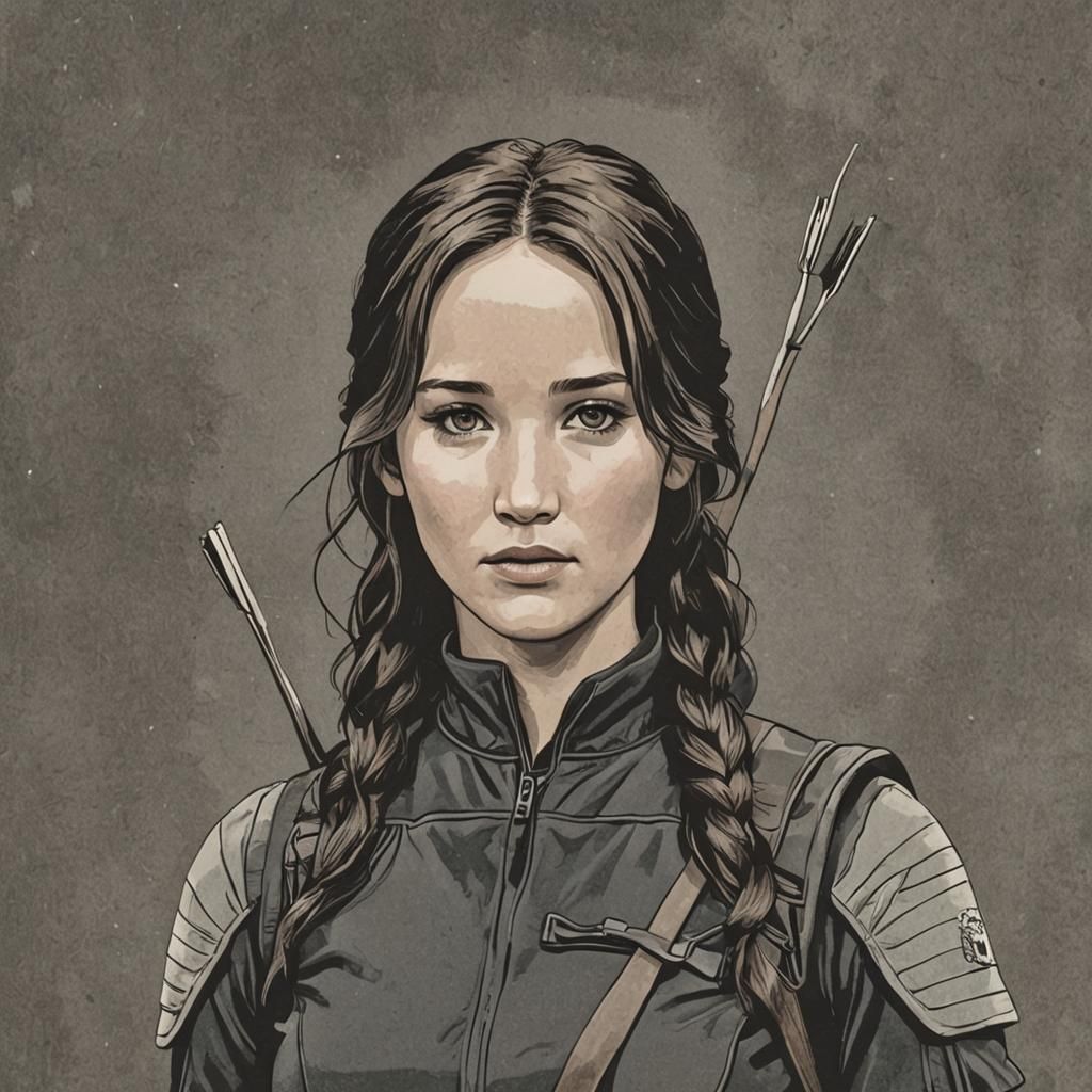 Katniss Everdeen Portrait from The Hunger Games
