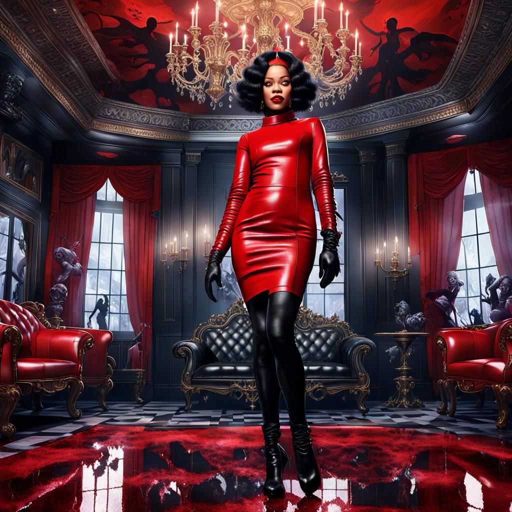 Rihanna as Queen of Hell: Digital Illustration