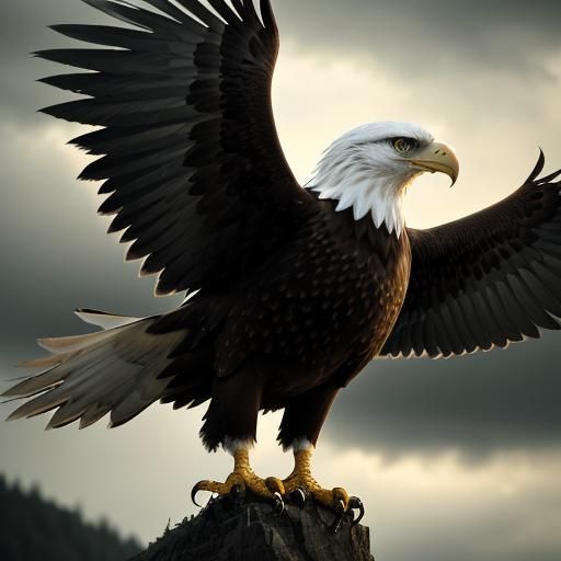 Hyperrealistic Eagle Portrait in Sharp Focus