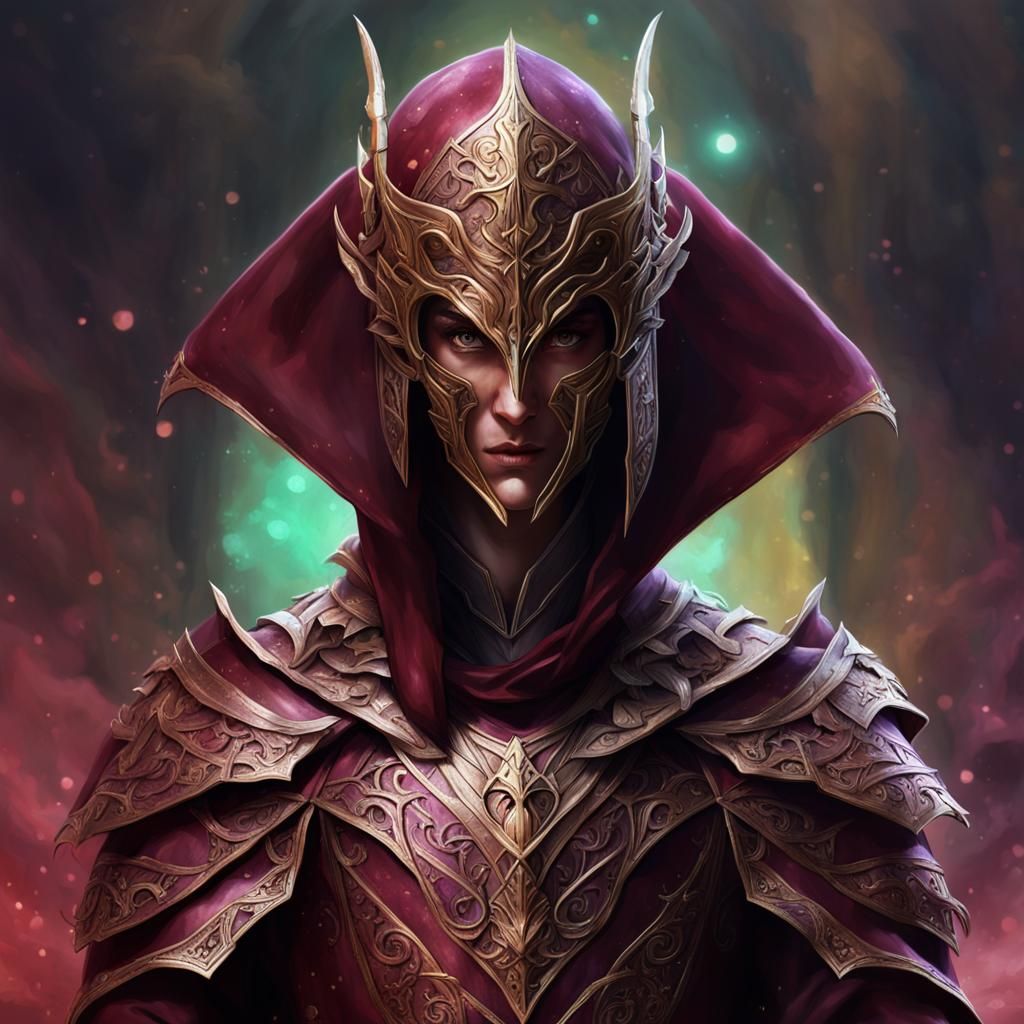 Magical Elven Armor in Dark Fantasy Style