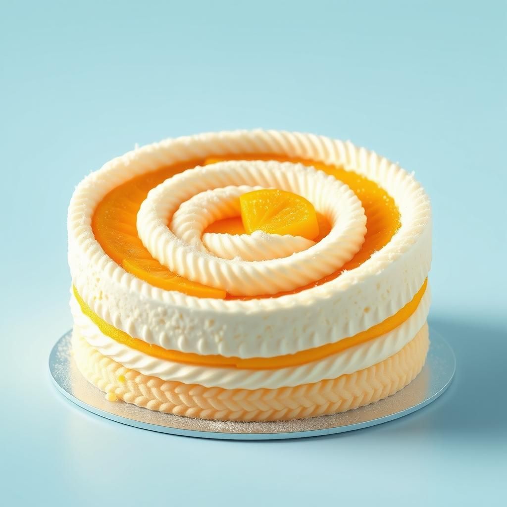 A mango spiral layered cake