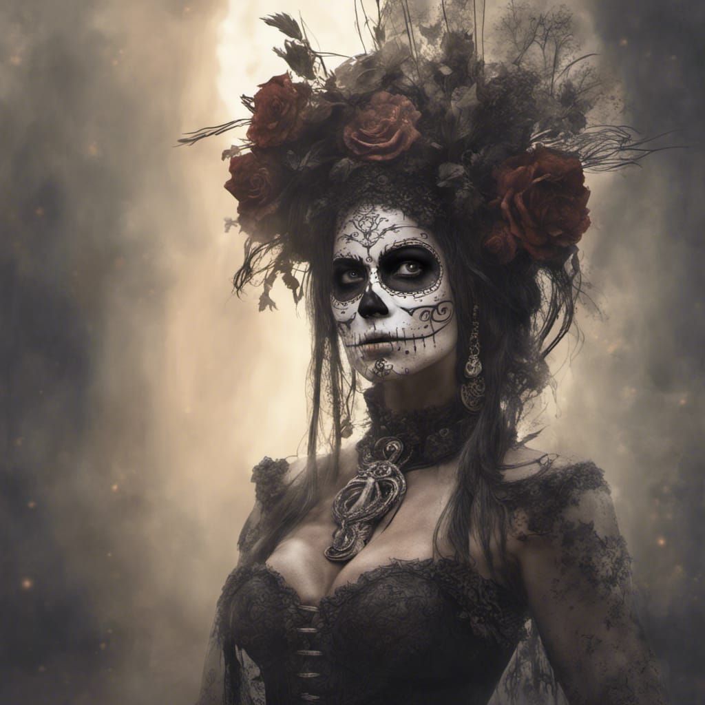 Day of the Dead, candles dark.