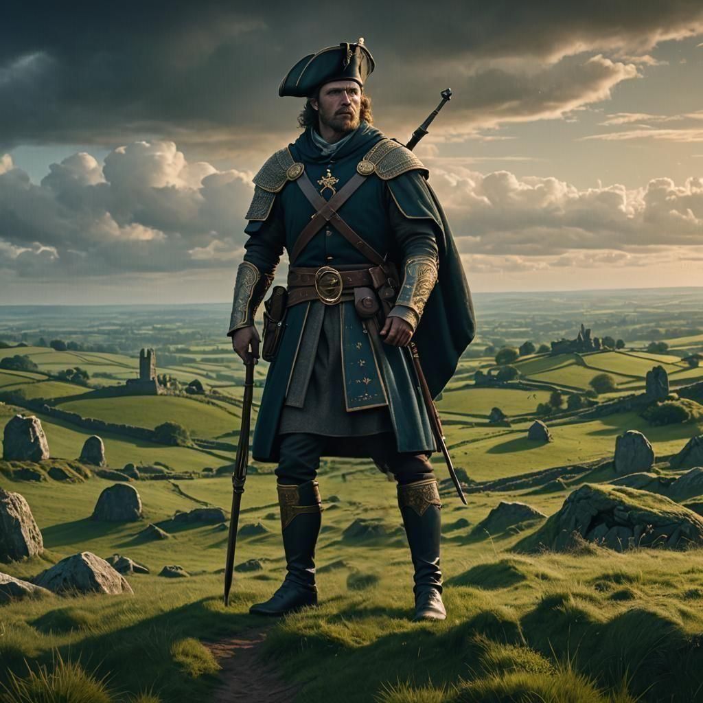 Ancient Irish Soldier on Hill of Tara
