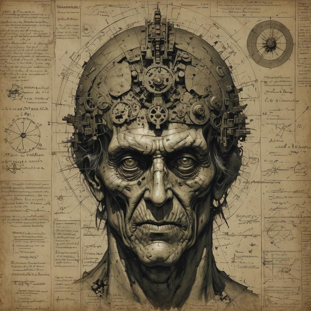 Sinister War Calculations in Digital Painting Style