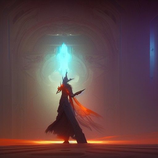Epic Indarapatra Concept Art in Orange and Teal
