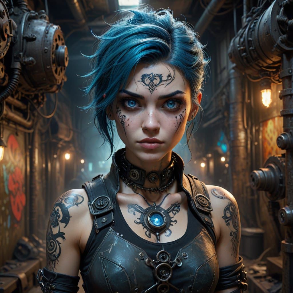 Steampunk Siren in Zaun Alley