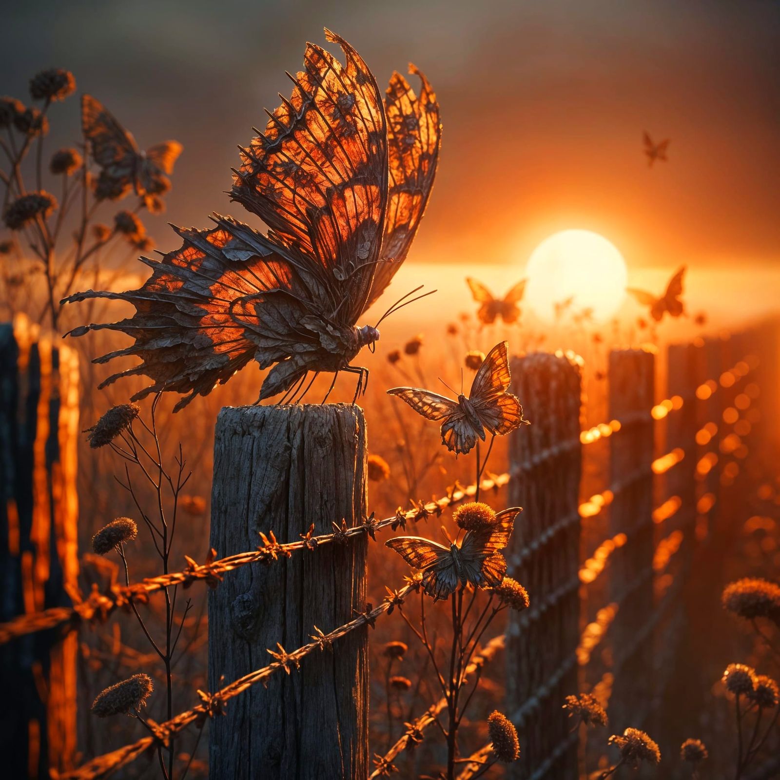 Butterflies at dusk