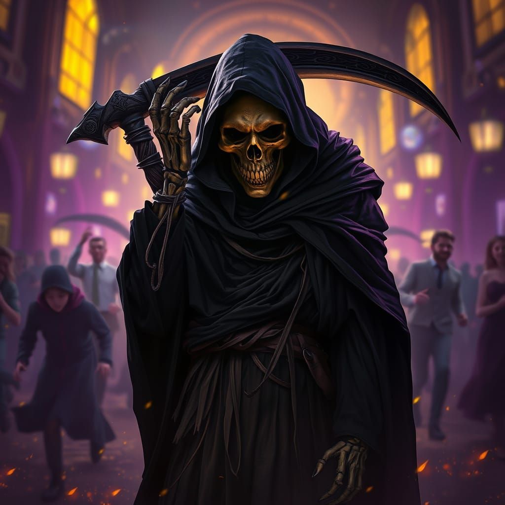 Dark Fantasy Reaper in Exasperation
