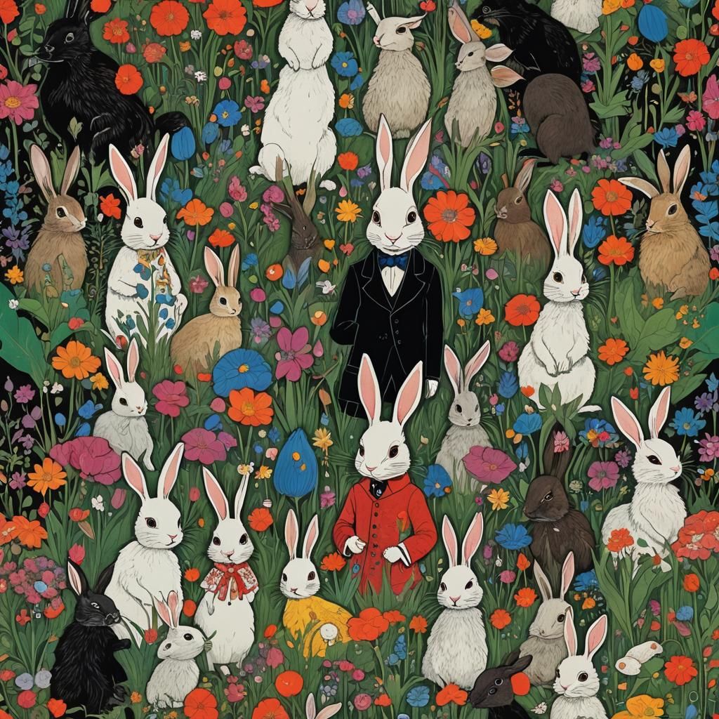 Easter Fantasy in Harry Clarke Style