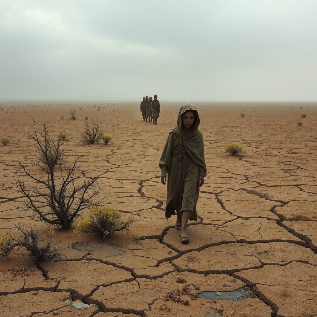 Desolate Dystopian Wasteland in Muted Colors