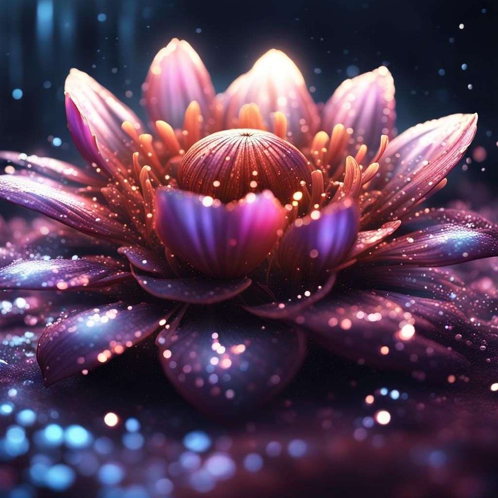 Magical Flower with Tender Petals in Soft Light