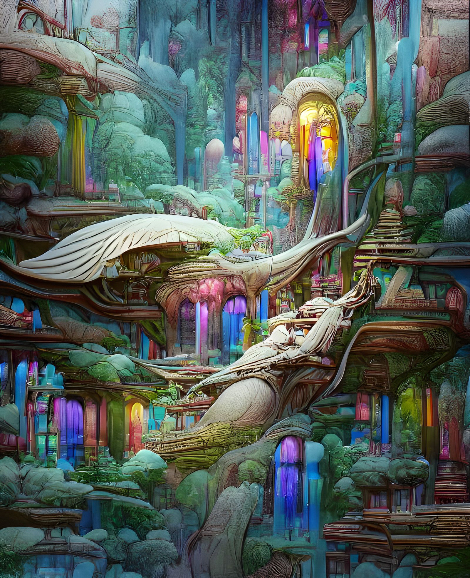 Oyster Mushroom Mycelium Moebius City