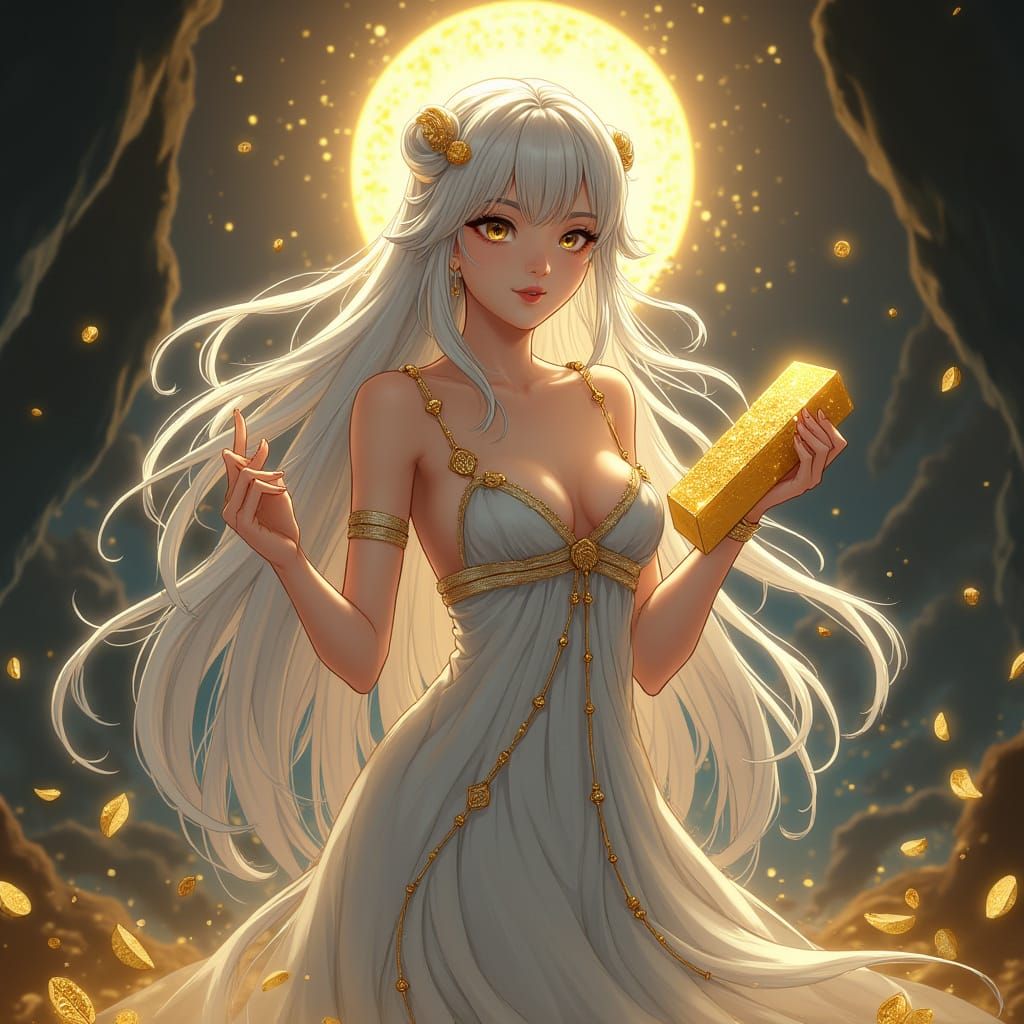 Regal Woman in Elegance and Opulence