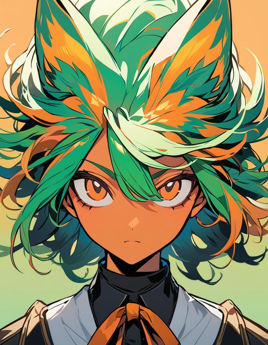 Fox Girl Portrait in Danganronpa Style