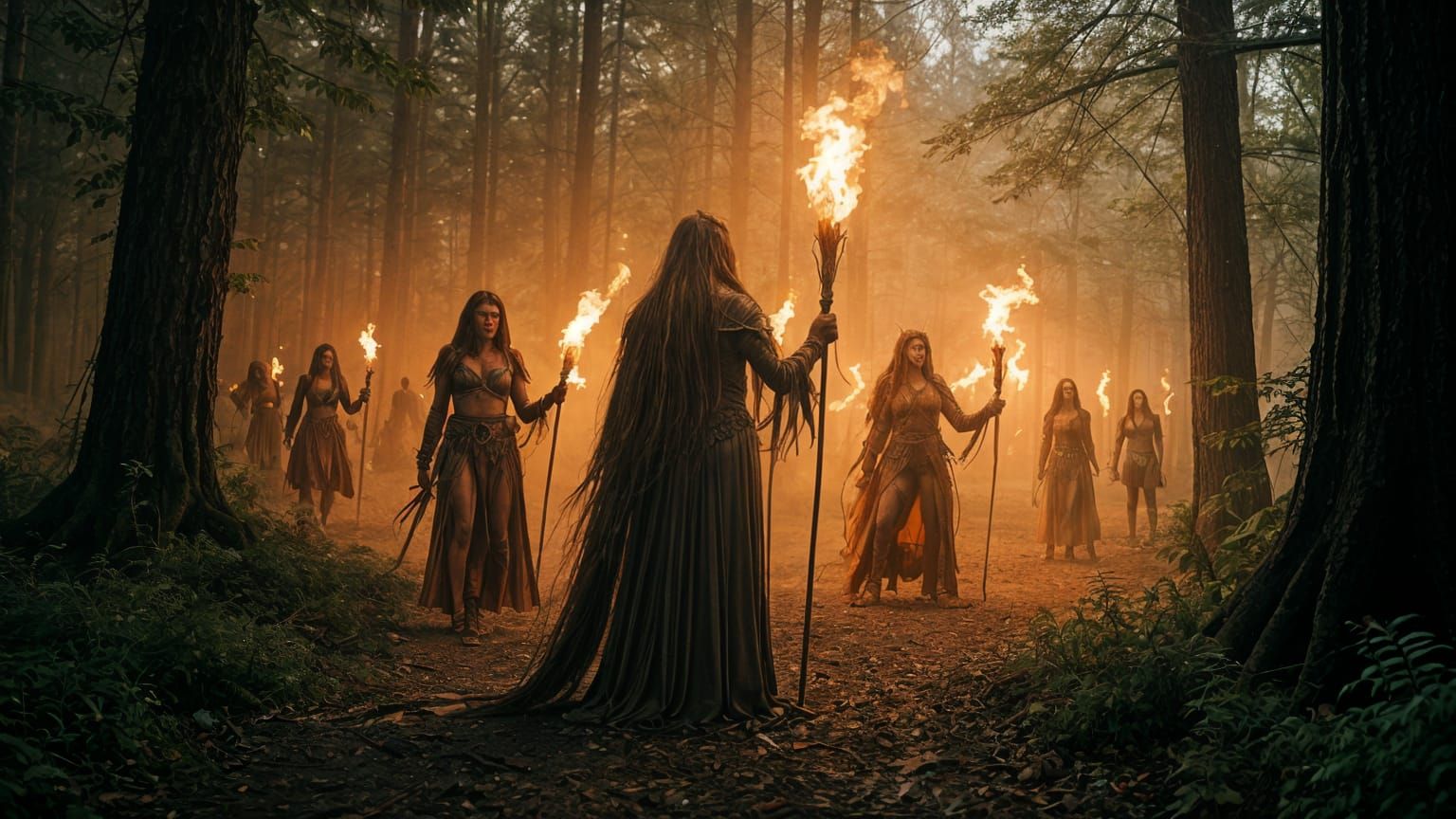 Surreal Amazonian Warriors Emerge from Middle-Earth Shadows