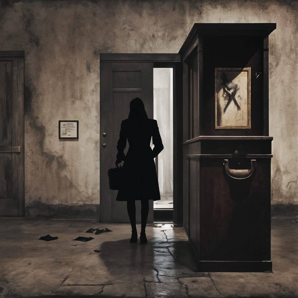 Melancholy Suitcase: An Abstract Expressionist AI Art