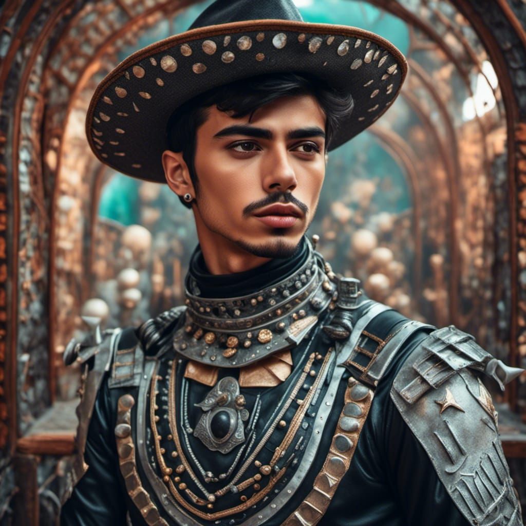 Space Bandit Portrait in 1990s Style