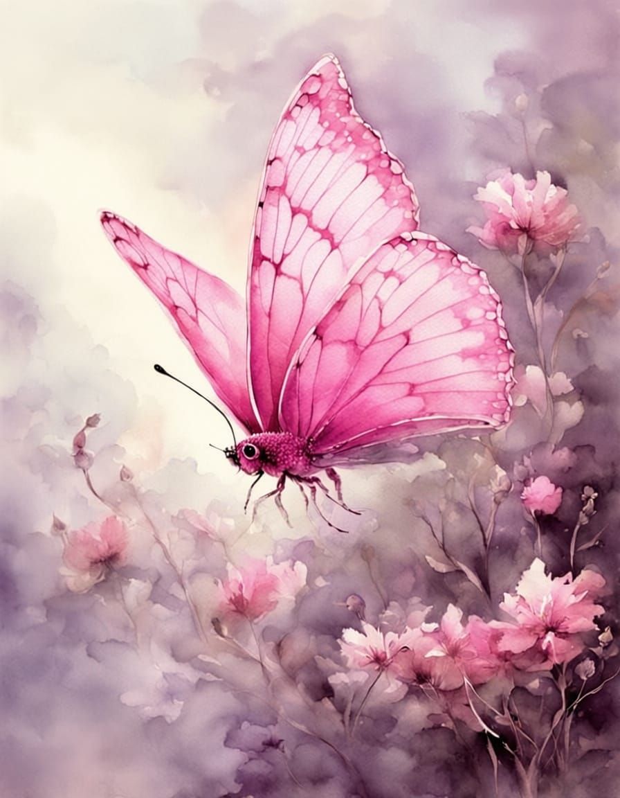 Ethereal Pink Fantasy Mist Scene