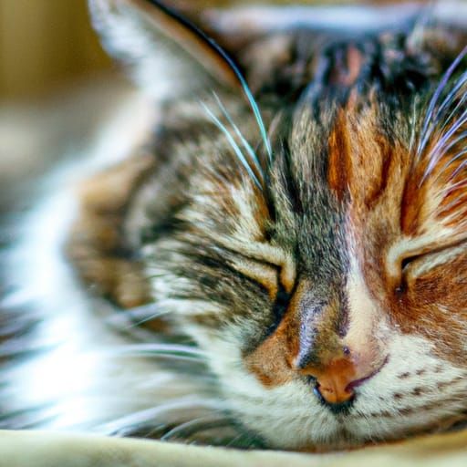 Sinister Sleeping Cat Portrait by Rutkowski