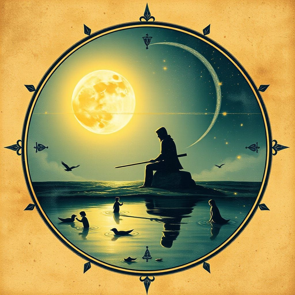 Mystical Rabbit Between Worlds: AI-Generated Art