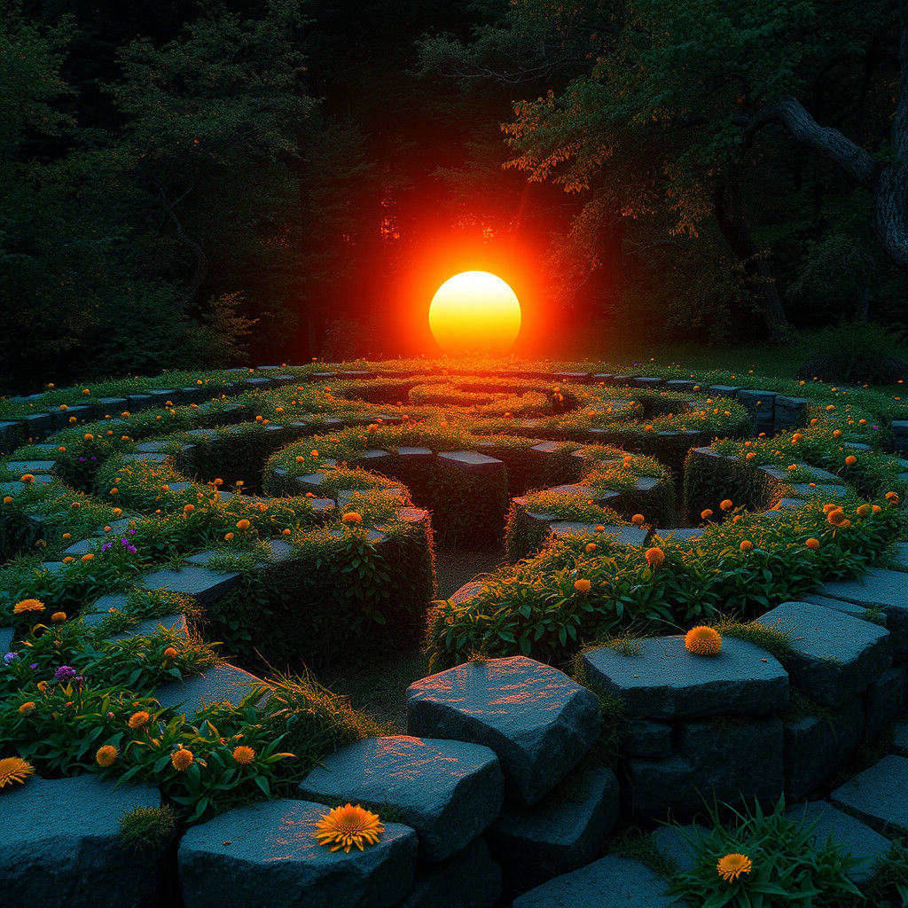 Stone Harvest Maze at Solstice