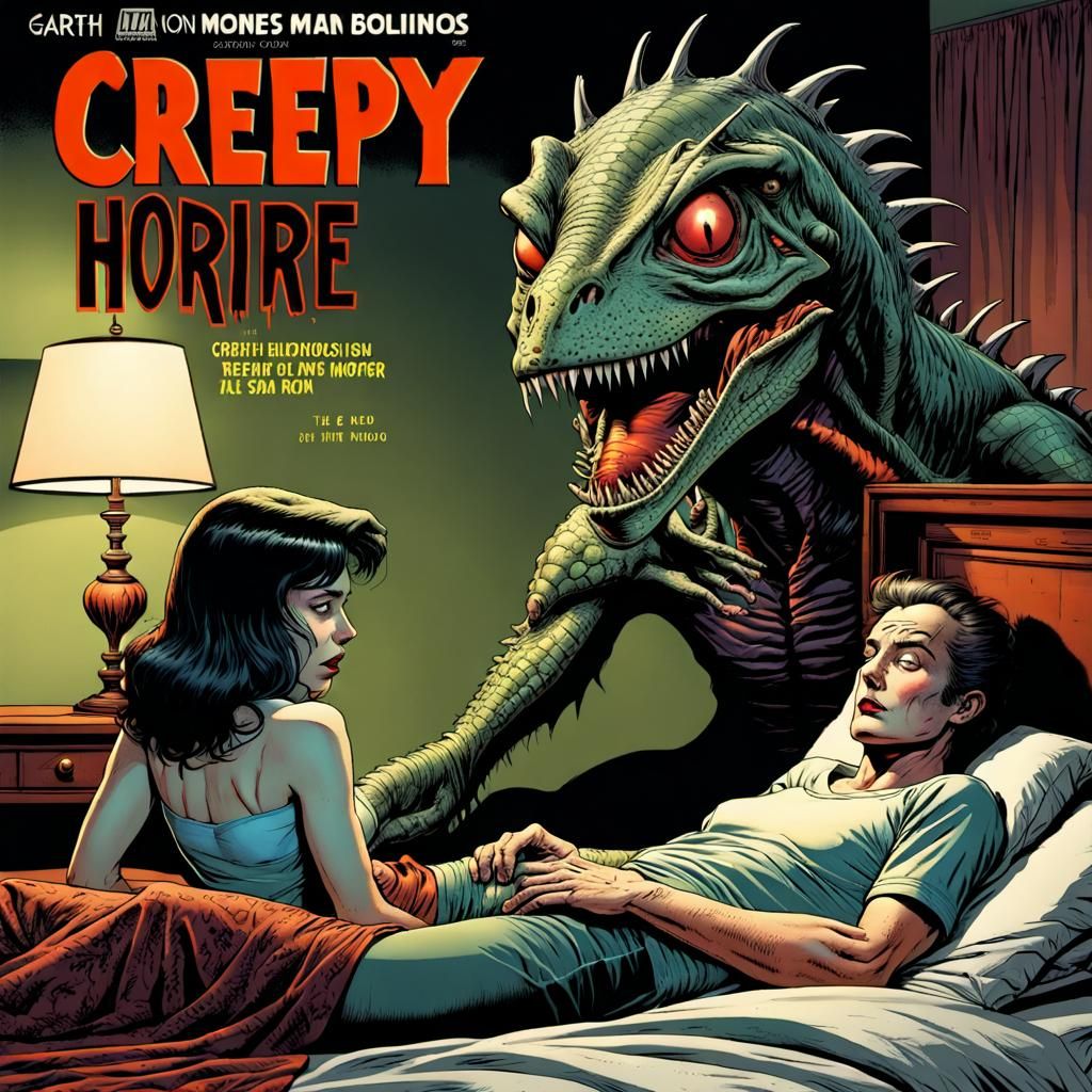 1960s Horror Comic Cover: Alien Comfort