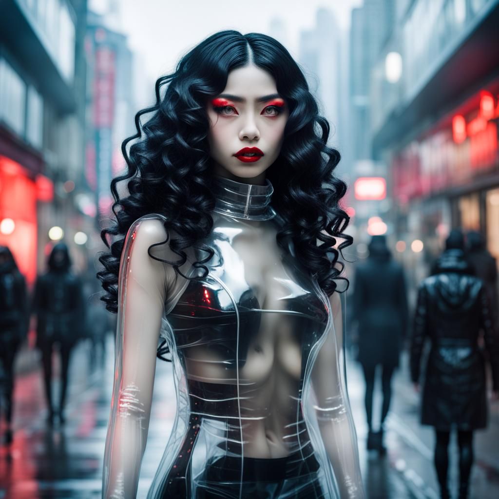 Translucent Porcelain Demon in Goth HR Giger Style