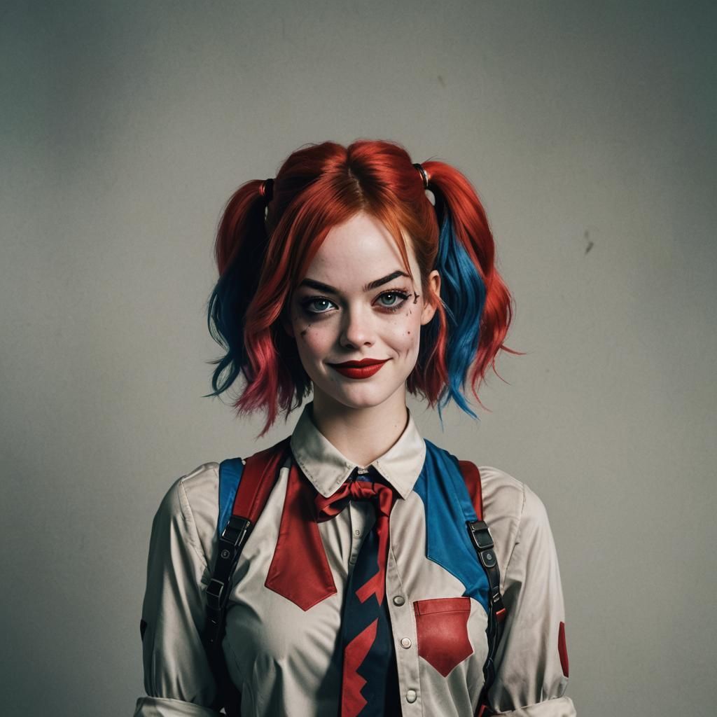 Emma Stone as Harley Quinn in Classic Costume