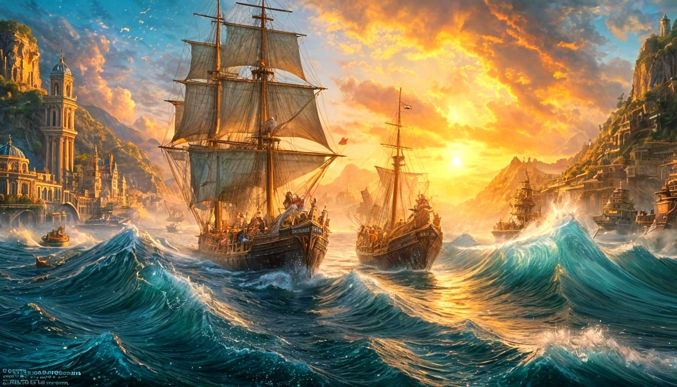 Ulysses Resists the Sirens: Hyperrealistic Concept Art