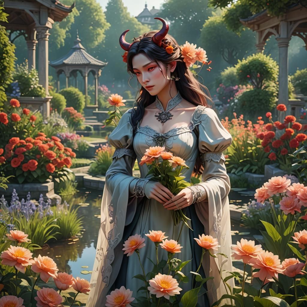 Devil in a Garden: Digital Anime Painting