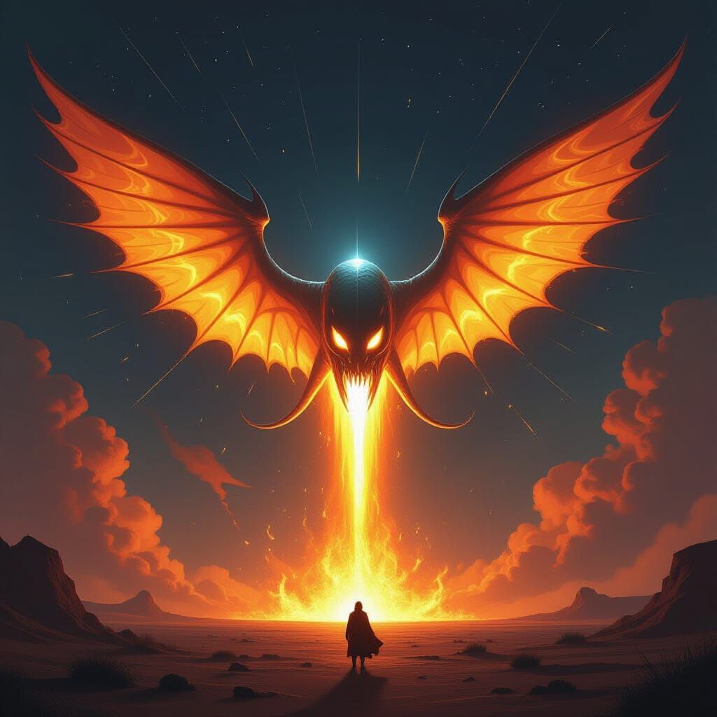 Colossal Squid-like Horror Floats Silently in Sky