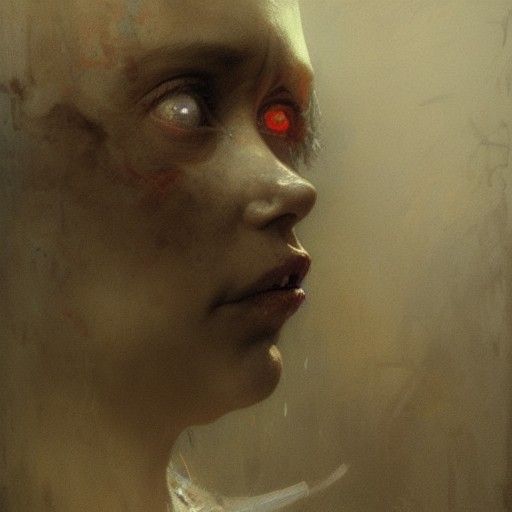 Saggy Woman's Portrait in Doré Style