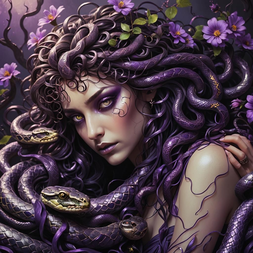 Medusa's Awakening: A Dark Fantasy Portrait