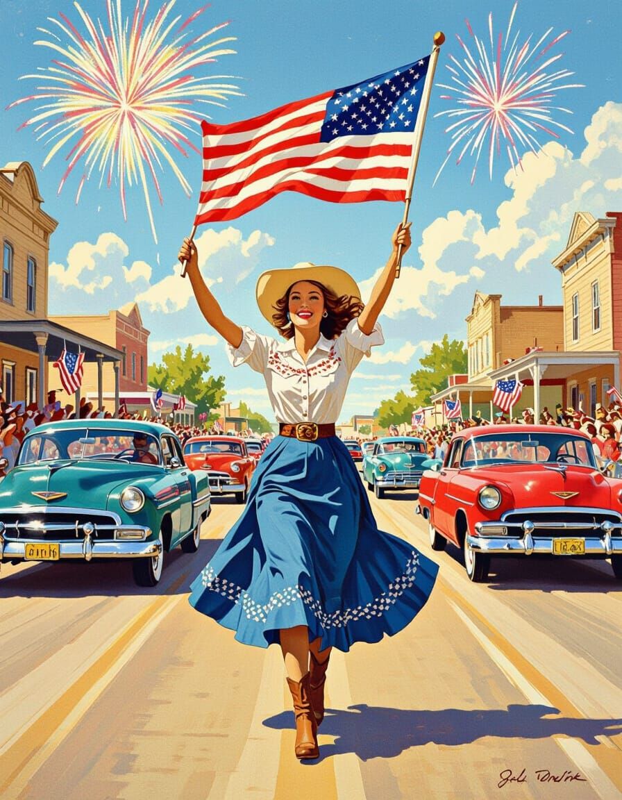 Festive West Texas 4th of July Parade