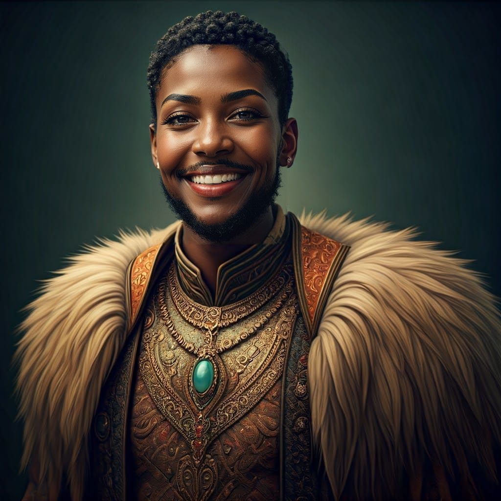 Elegant Gentleman in Contemporary Concept Art Style