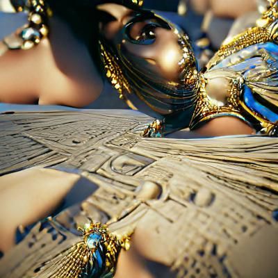 Cleopatra on Pyramid: High-Detail Unreal Engine Render