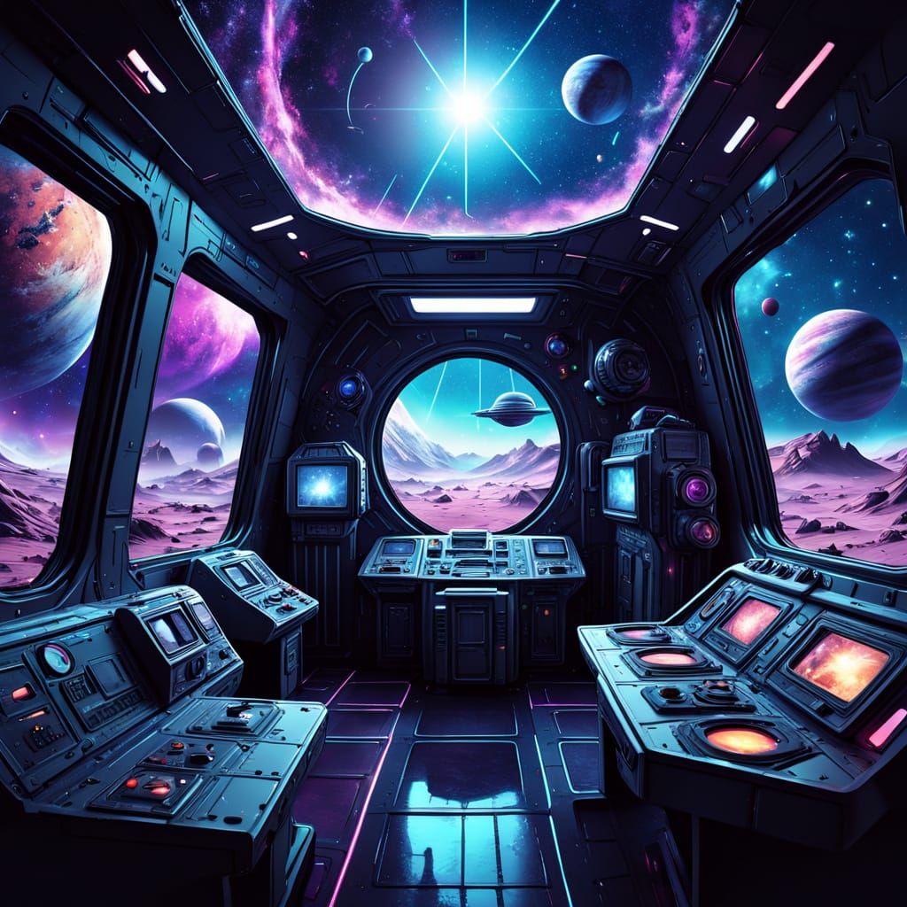 Noah's Ark Spaceship: Retro-Futuristic Pop Art