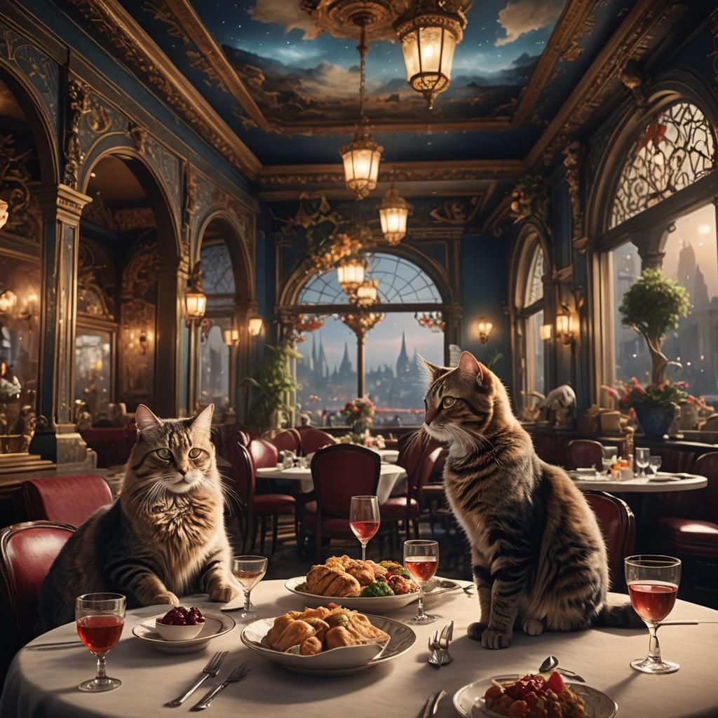 Cats on a Date: Digital Matte Painting